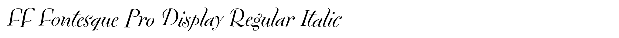 FF Fontesque Pro Display Regular Italic image